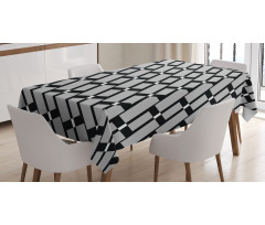 Monotone Shapes Tablecloth