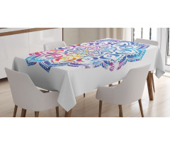 Mandala Effect Soft Colors Tablecloth