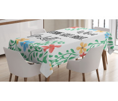 Flowers Wisdom Life Tablecloth