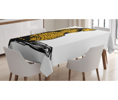 Sketch Leopard Shadow Tablecloth