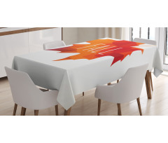 Low Poly Maple Leaf Tablecloth