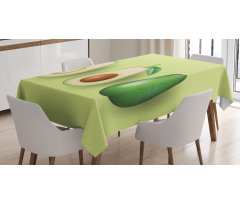 Realistic Half Avocado Tablecloth