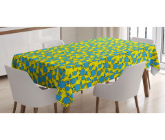 Vibrant Color Doodle Sheep Tablecloth
