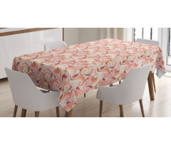 Pastel Retro Swirls Tablecloth