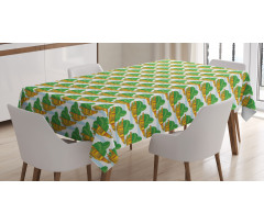 Animal Family Bushes Tablecloth