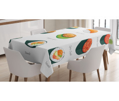 Exotic Japanese Cuisine Tablecloth