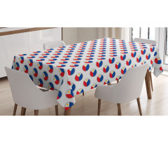Circles with Flag Tablecloth