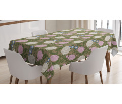 Romantic Rose Branches Tablecloth