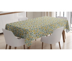 Retro Butterfly Wings Floral Tablecloth
