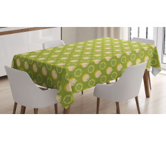 Sliced Fresh Fruits Pattern Tablecloth