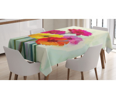 Oil Painting Flowers Tablecloth