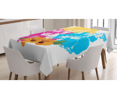 Hawaii Hibiscus Flower Tablecloth