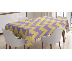 Zigzag Style Stripe Pattern Tablecloth