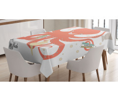 Octopus Holding Sap Tablecloth