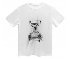 Bear in Glasses Fun Men's T-Shirt