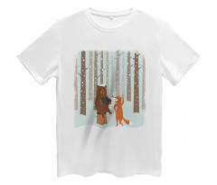 Bear with Accordion Fox Men's T-Shirt