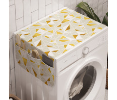 Modern Çamaşır Makinesi Düzenleyici Geometrik Mozaik Görünümlü Sanatsal Formlar