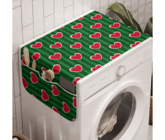 Meyve Çamaşır Makinesi Düzenleyici Karpuz Kabuğu Üzerine Kalpli Şekilli Görsel