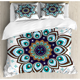 Bohemian Twin Bedding Duvet Cover Set - Black Striped Ethnic Boho