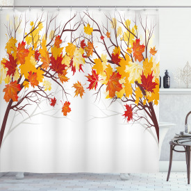 Fall Shower Curtains: 150+ Autumn-Inspired Bath Curtains