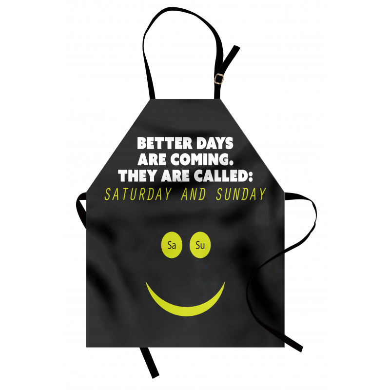 Humorous Weekend Words Smile Apron