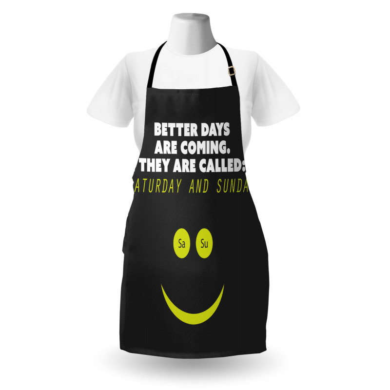 Humorous Weekend Words Smile Apron