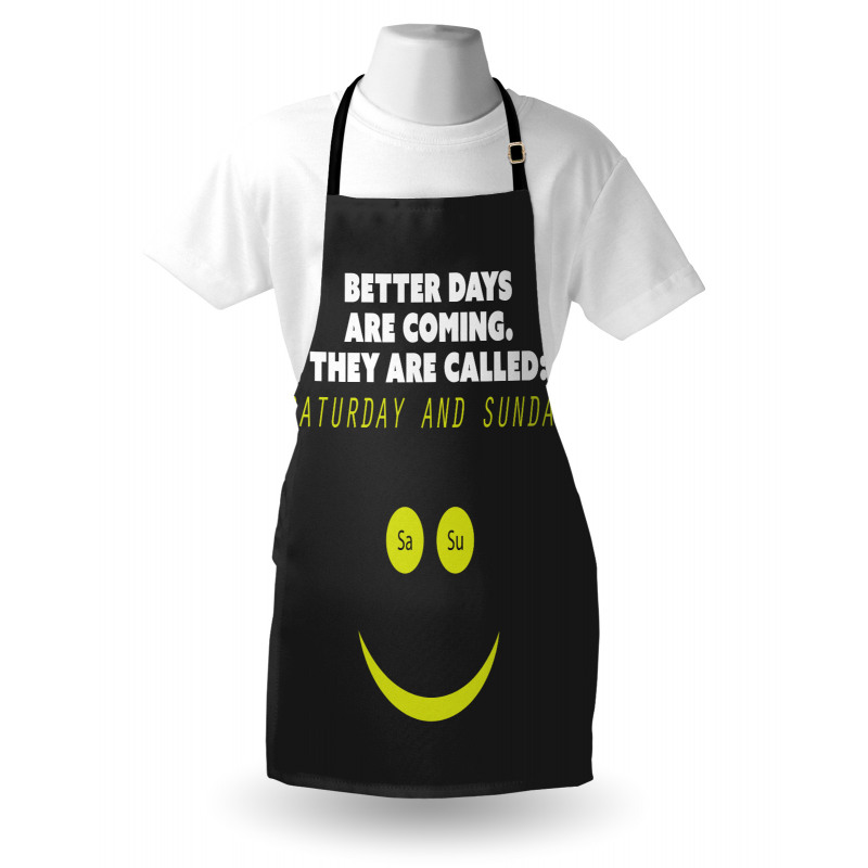 Humorous Weekend Words Smile Apron