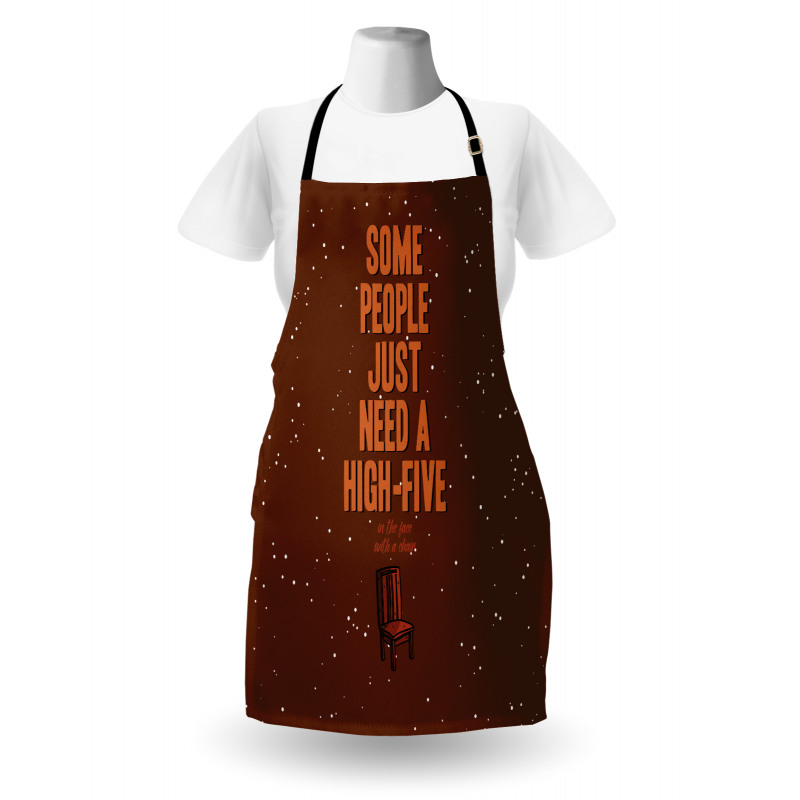 Funny High 5 in Face Words Apron