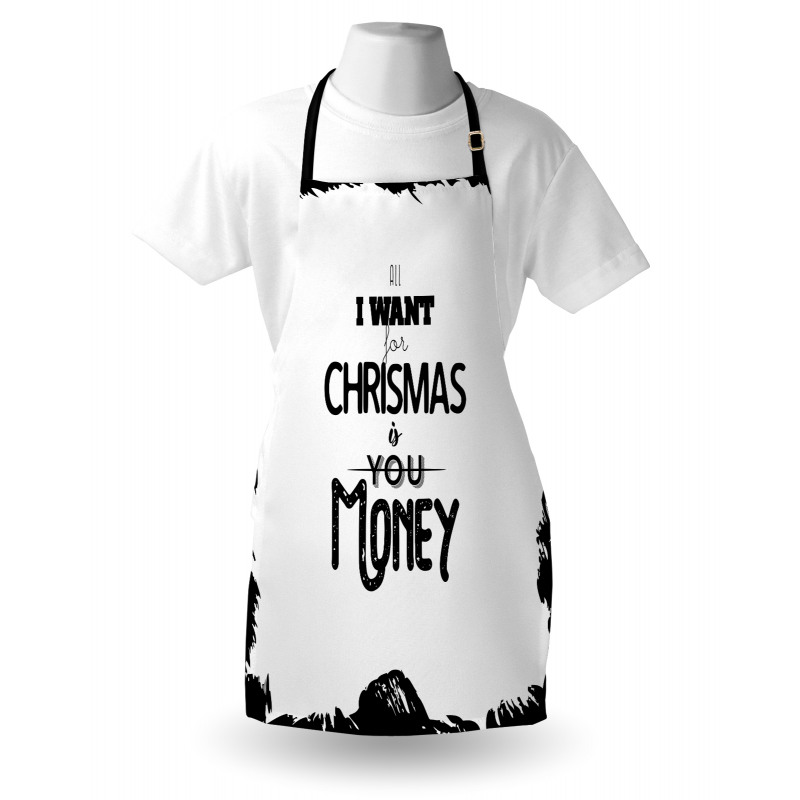 Humorous Words with Christmas Apron