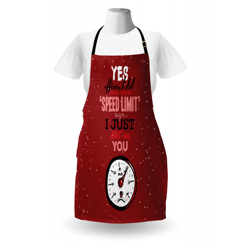 Hilarious Speed Limit Words Apron