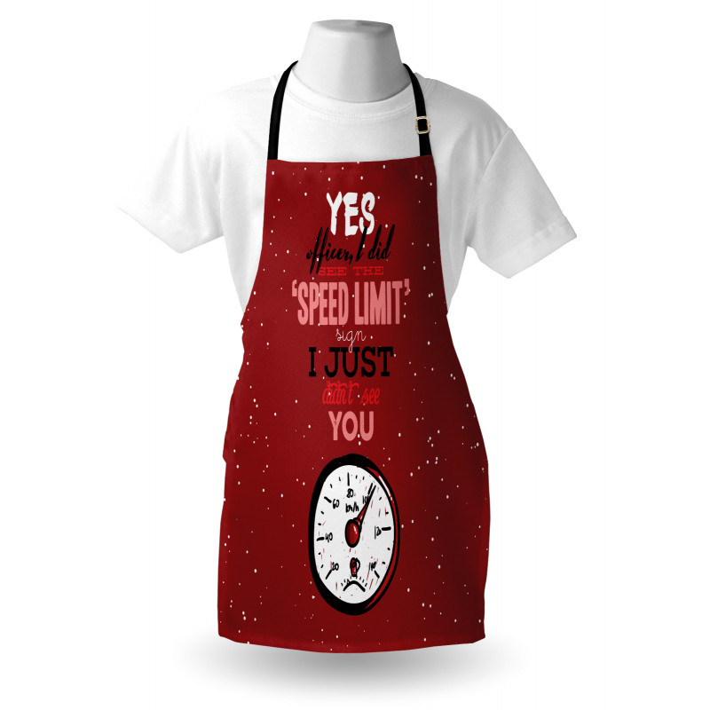 Hilarious Speed Limit Words Apron