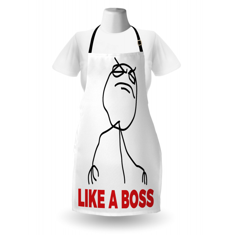 Cool Stickman and Like a Boss Apron