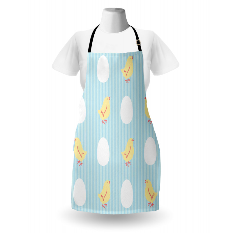 Baby Animal and Eggs Stripes Apron