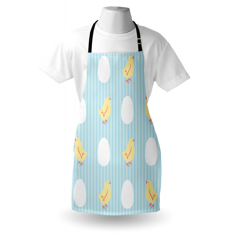 Baby Animal and Eggs Stripes Apron