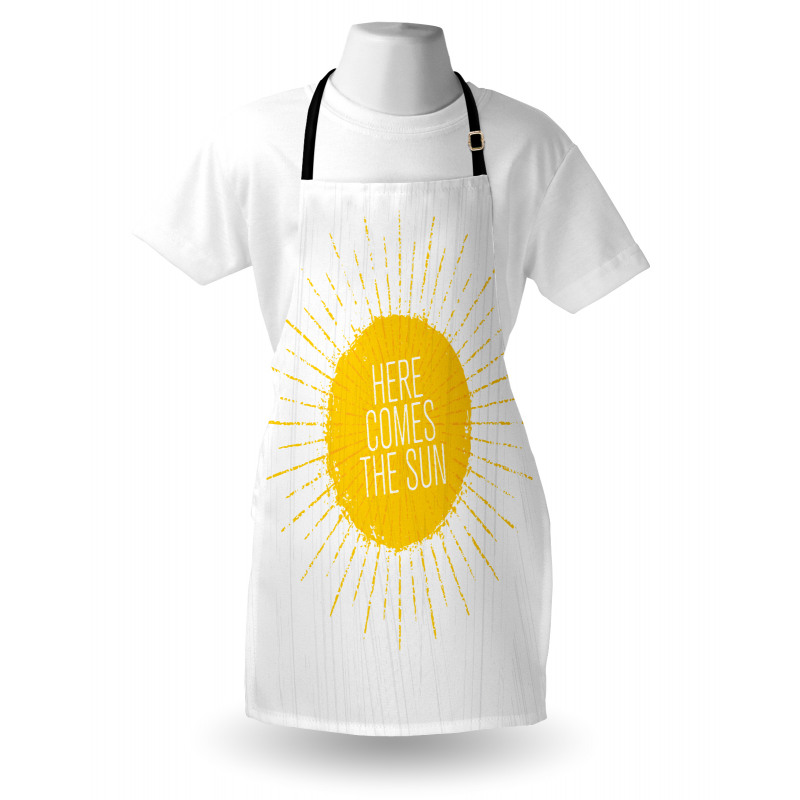 Sezon Mutfak Önlüğü Güneş Çizimiyle Yazın Gelişini Kutlayan Mesaj