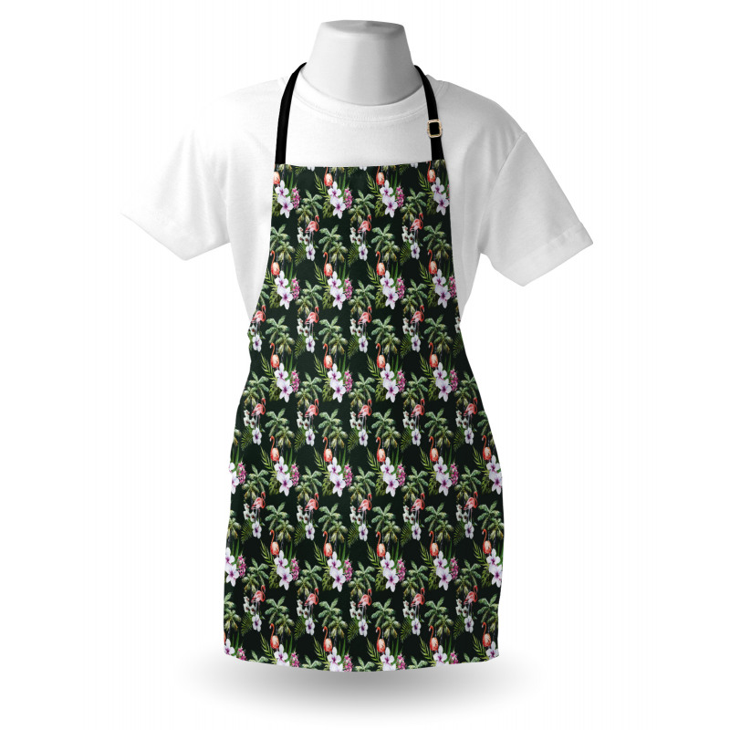 Exotic Flamingo Bouquet Apron