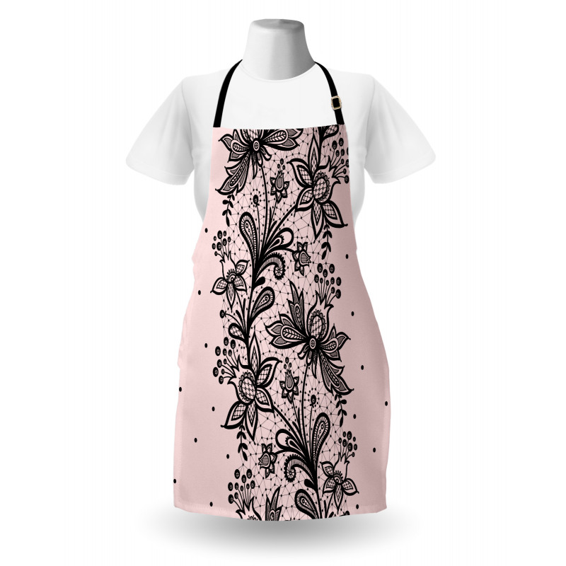 Botanical Lace Look Motif Apron