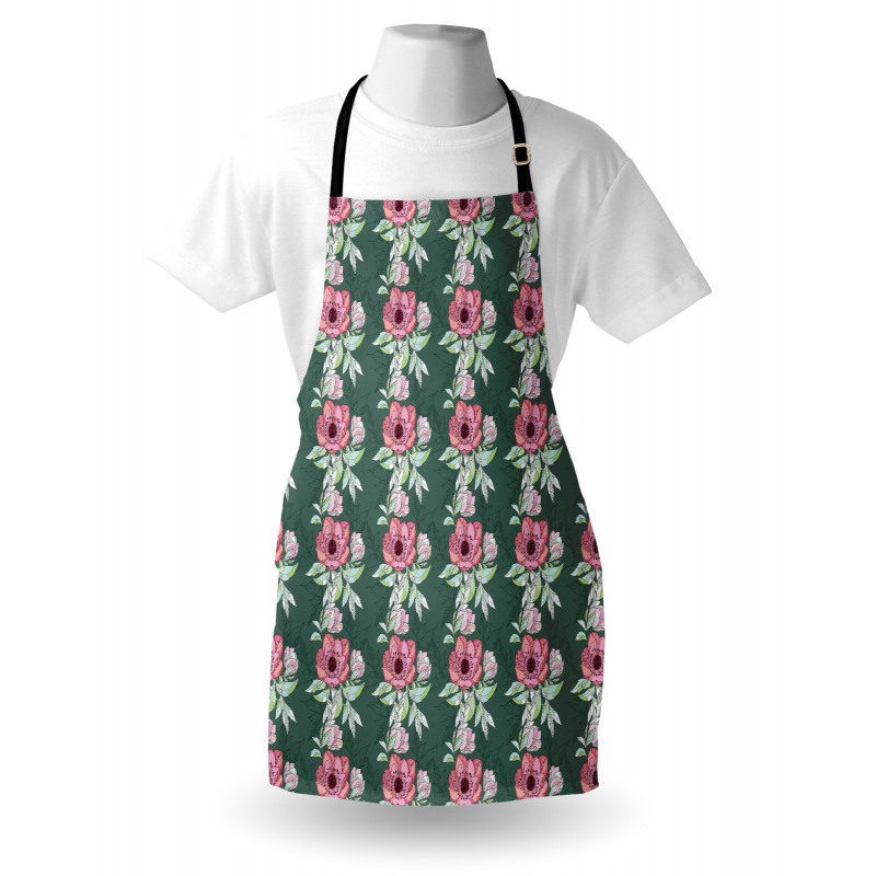 Zentangle Clematis Art Apron