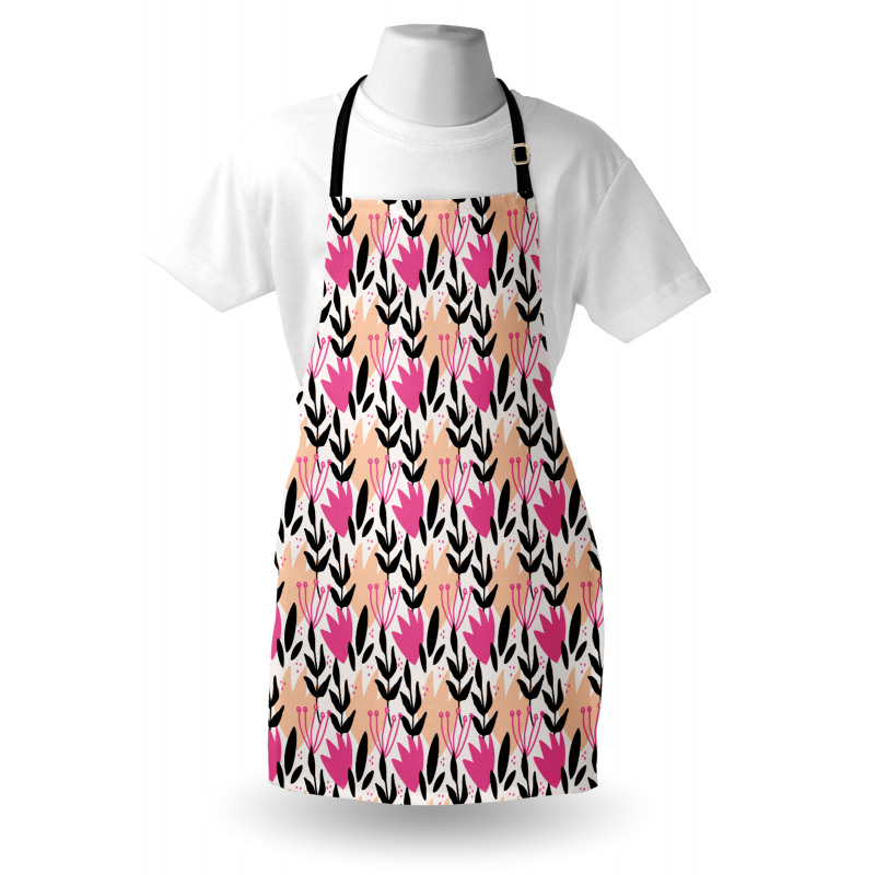 Creative Botanical Motif Apron