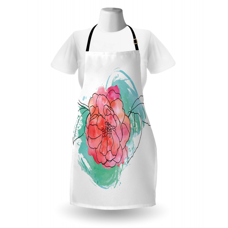 Camellia Grunge Art Apron