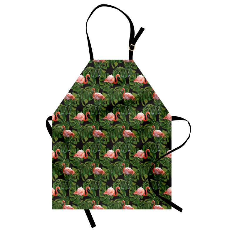 Exotic Bird and Monstera Apron