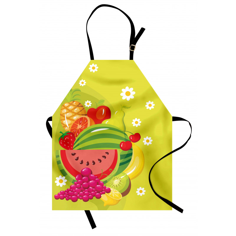 Cartoon Natural Food Daisies Apron