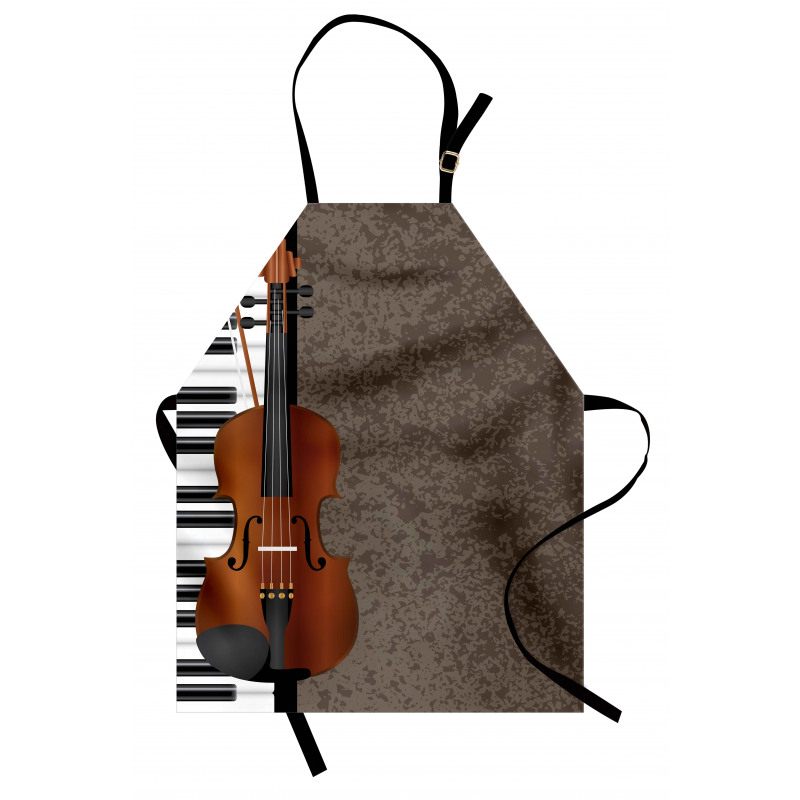 Piano and Violin Grunge Art Apron