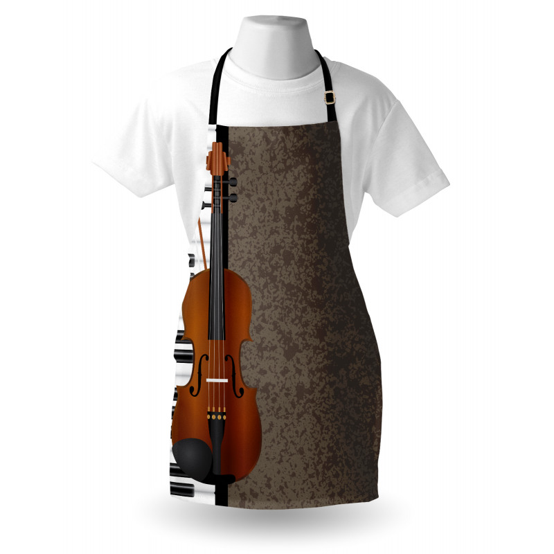 Piano and Violin Grunge Art Apron