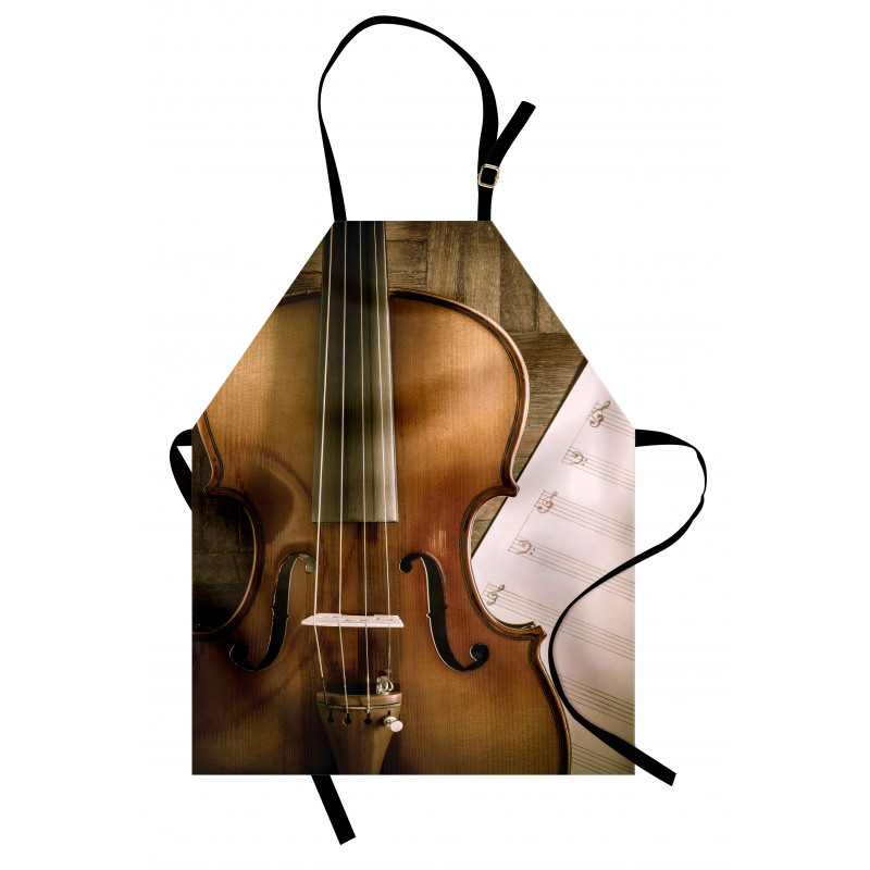 Instrument and Music Sheet Apron