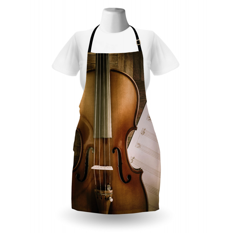 Instrument and Music Sheet Apron