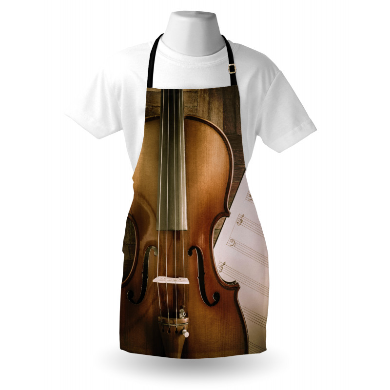 Instrument and Music Sheet Apron