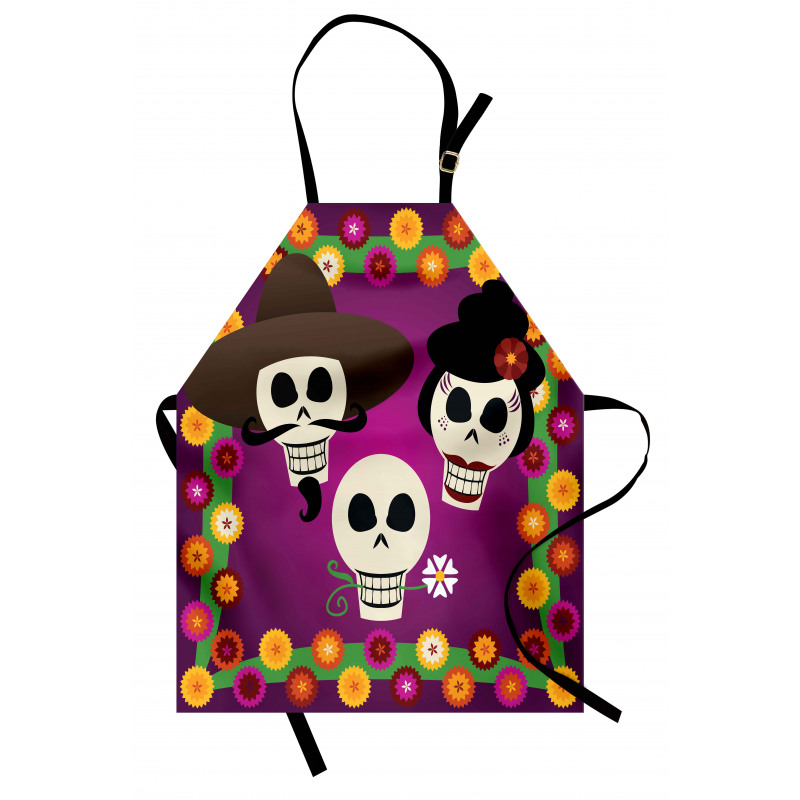 Folk Sugar Skulls Apron