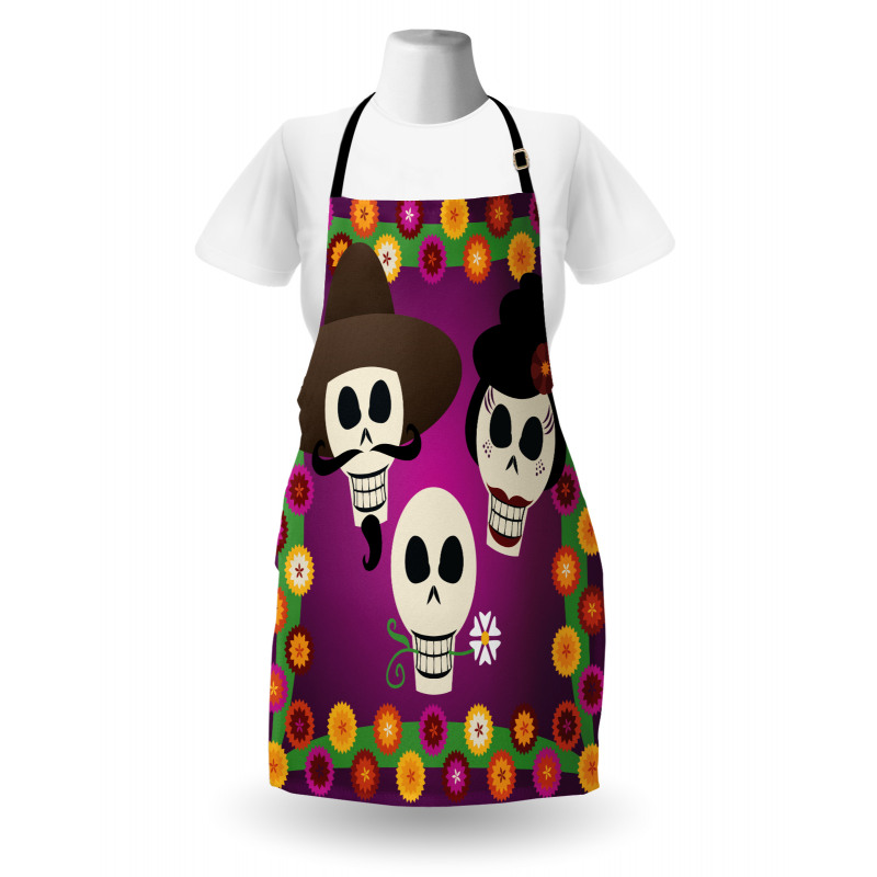 Folk Sugar Skulls Apron