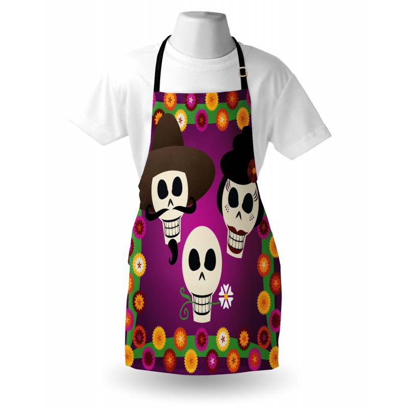 Folk Sugar Skulls Apron